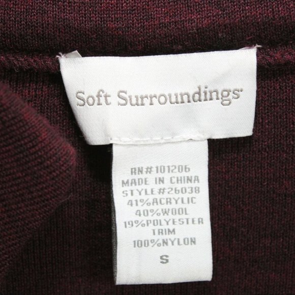 Soft Surroundings Runway Pullover Tunic Sweater Merlot Maroon Size Small H12108 - Picture 5 of 8